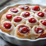 Easy Homemade Cherry Sweet Rolls Recipe with Icing