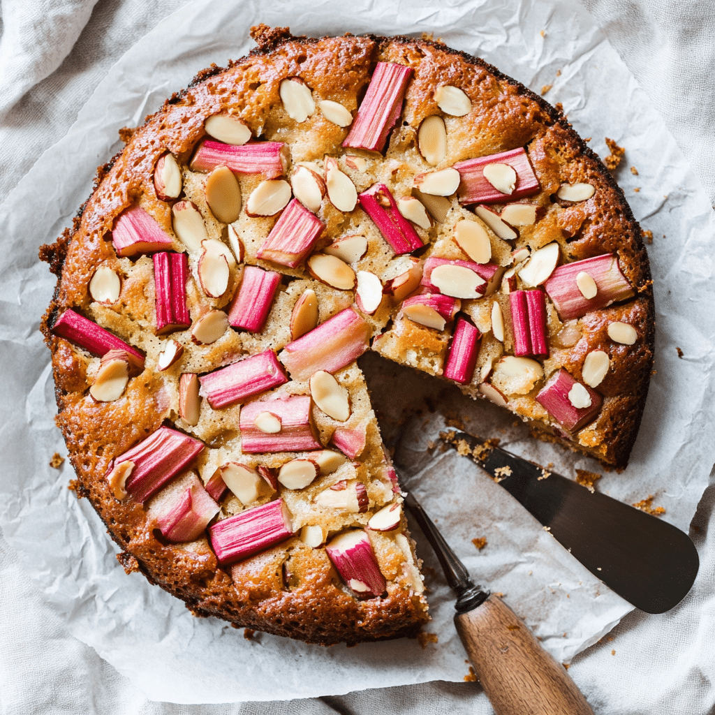 Norwegian Rhubarb and Almond Cake
