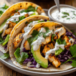 Fish Tacos with Lime Crema