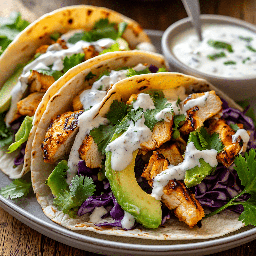 Fish Tacos with Lime Crema