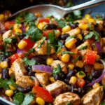 15-Minute Southwestern Chicken and Black Bean Skillet