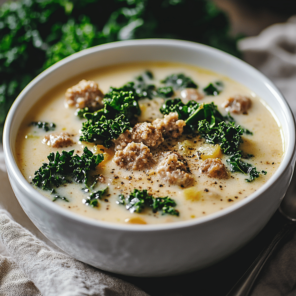 Low Carb Sausage and Kale Soup