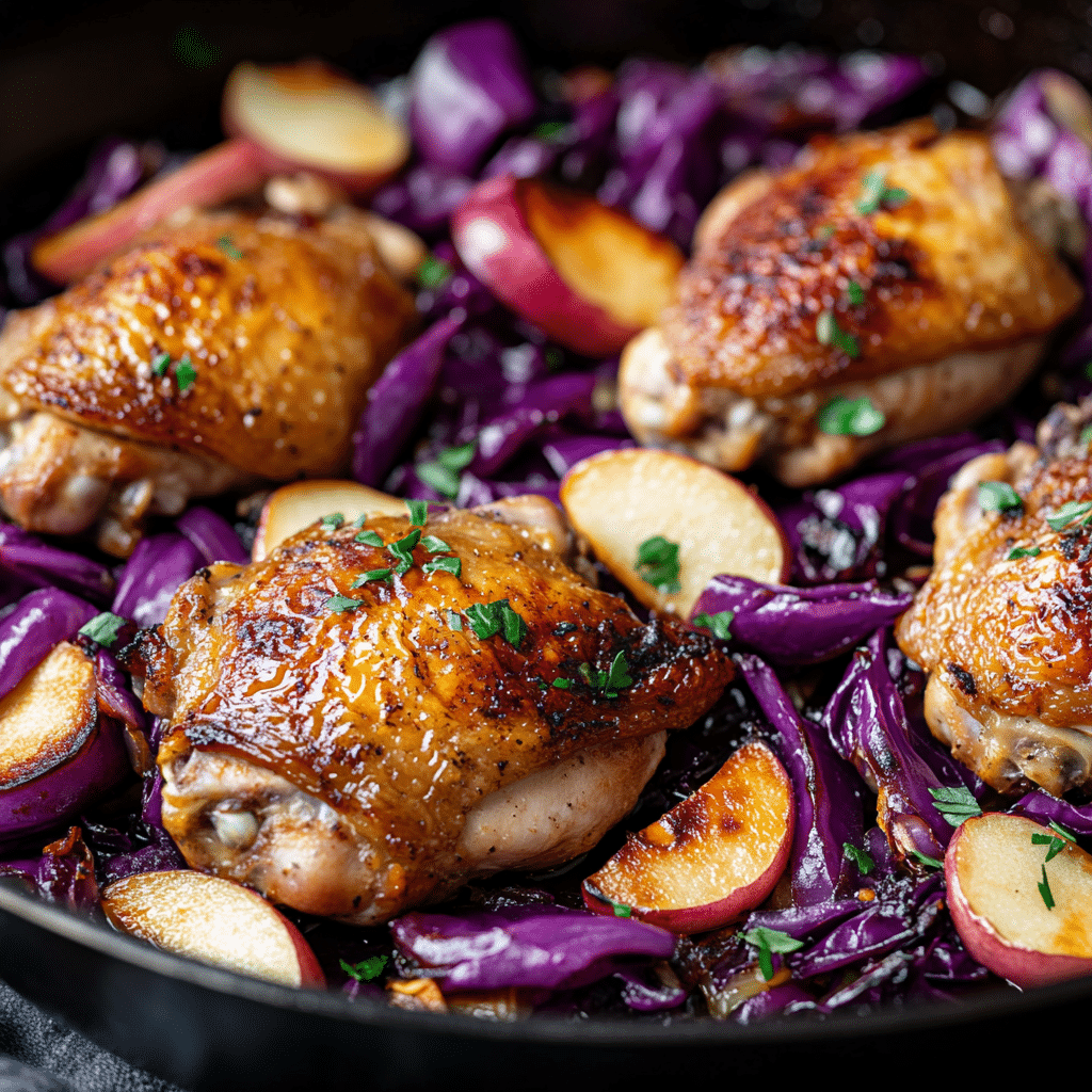 Oktoberfest Chicken and Red Cabbage