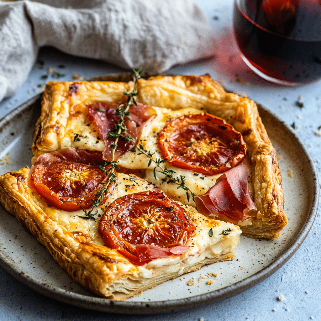 Prosciutto and Brie Upside-Down Pastries