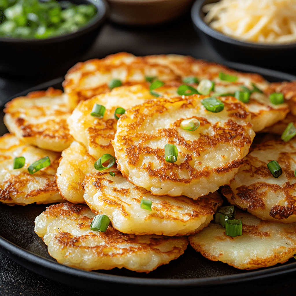 Korean Potato Cheese Pancakes