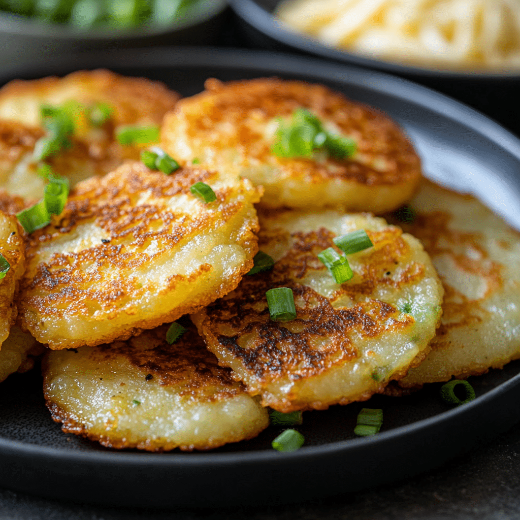 Korean Potato Cheese Pancakes