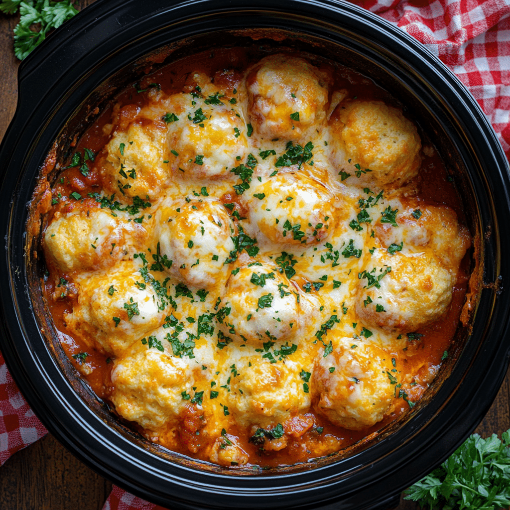 Slow Cooker Meatball Casserole