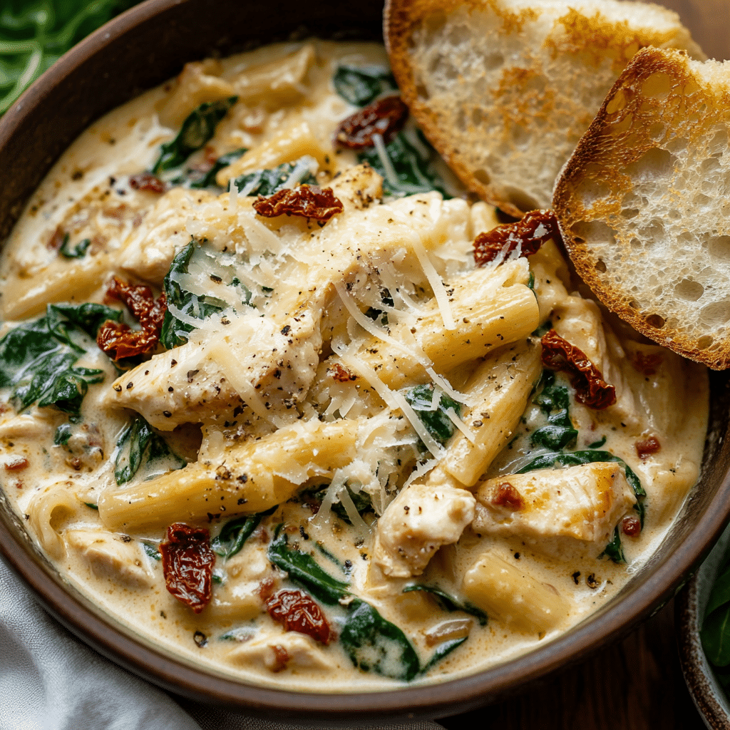 Slow Cooker White Chicken Lasagna Soup
