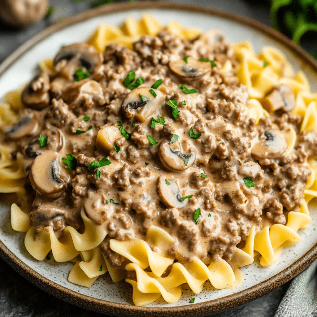 30-Minute Ground Beef Stroganoff