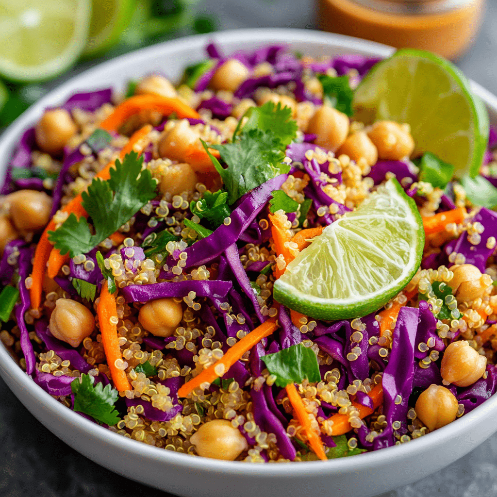 Easy Chickpea Thai Quinoa Salad