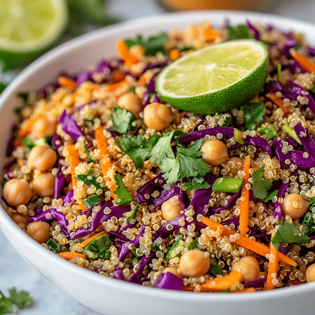 Easy Chickpea Thai Quinoa Salad