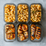 High Protein Honey Garlic Butter Chicken with Mac & Cheese
