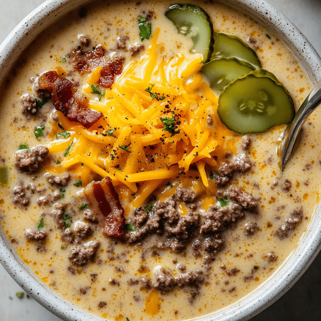 Instant Pot Cheeseburger Soup