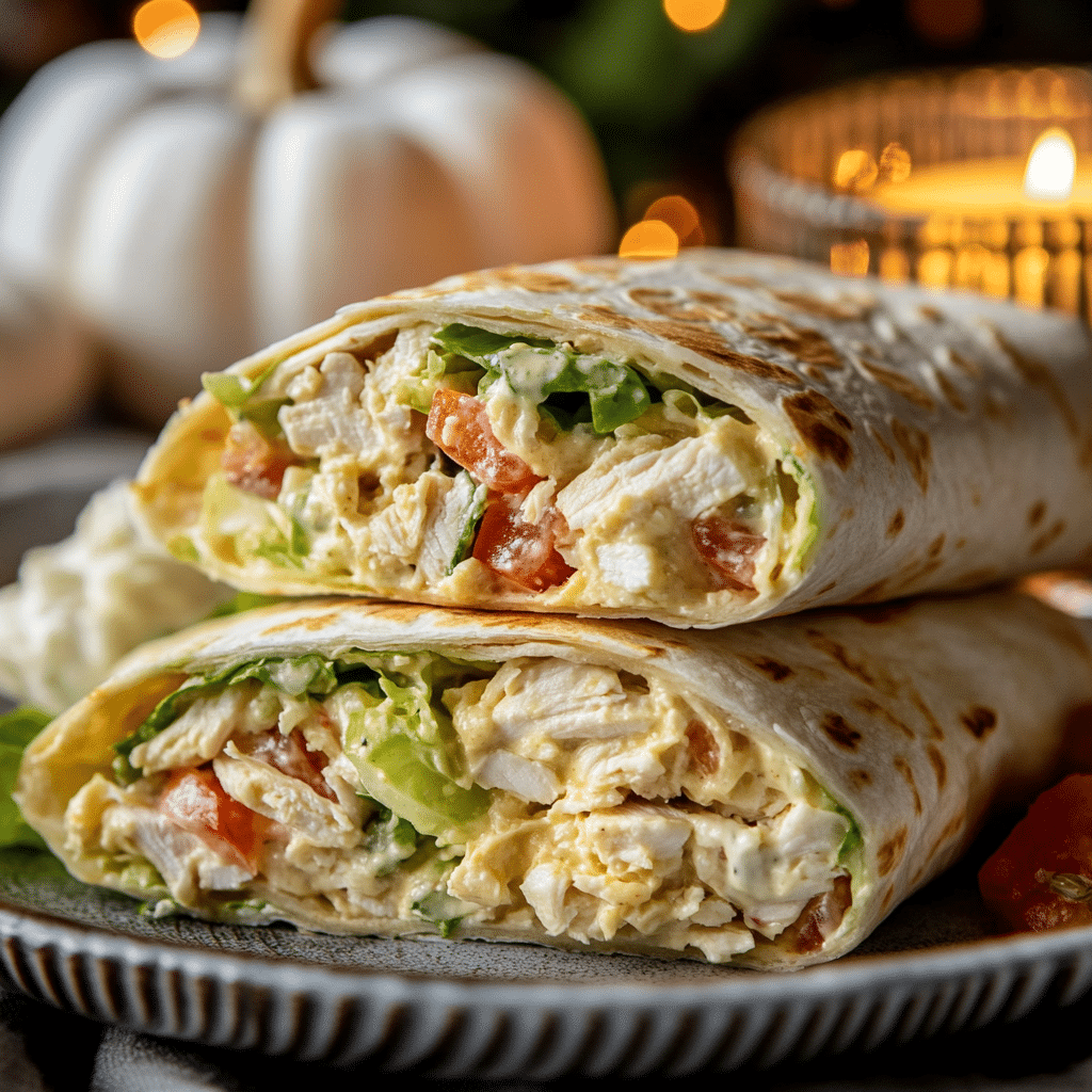 Chopped Chicken Caesar Salad Wrap