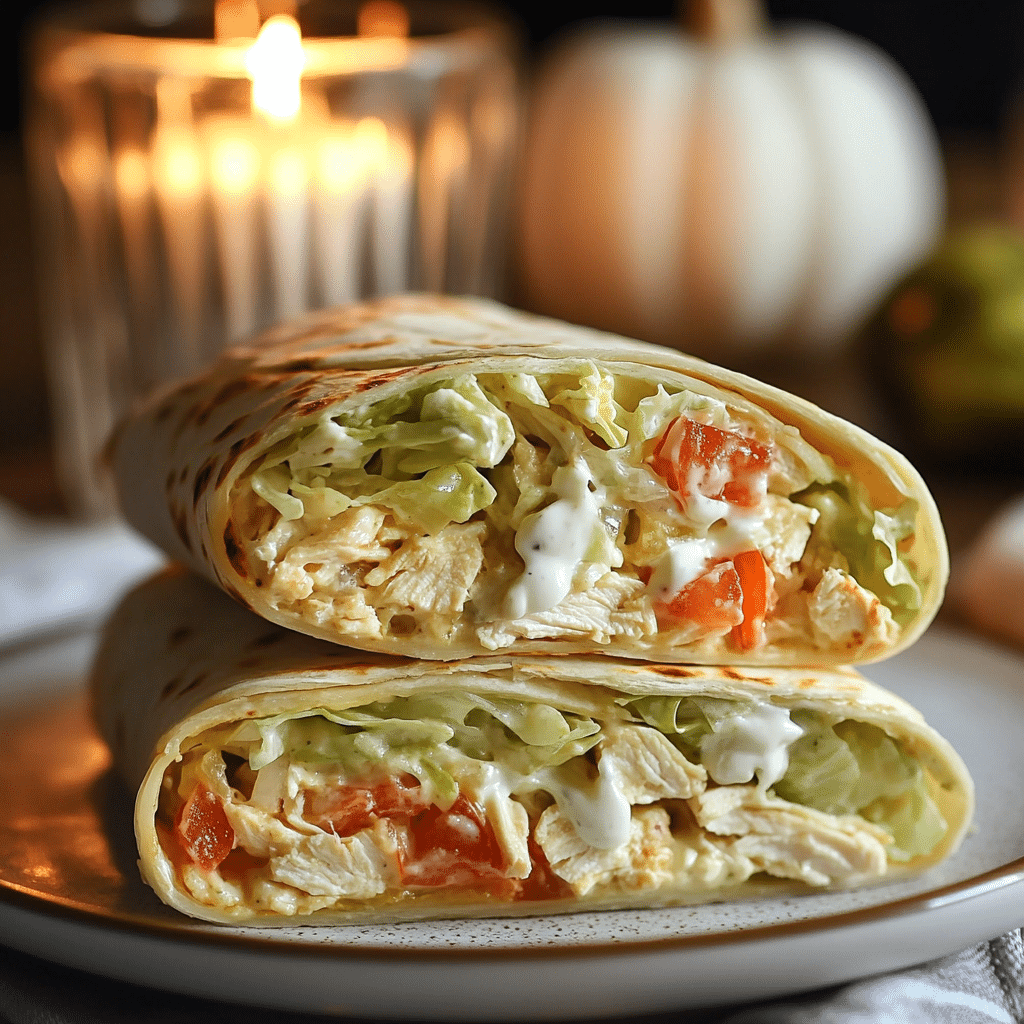 Chopped Chicken Caesar Salad Wrap