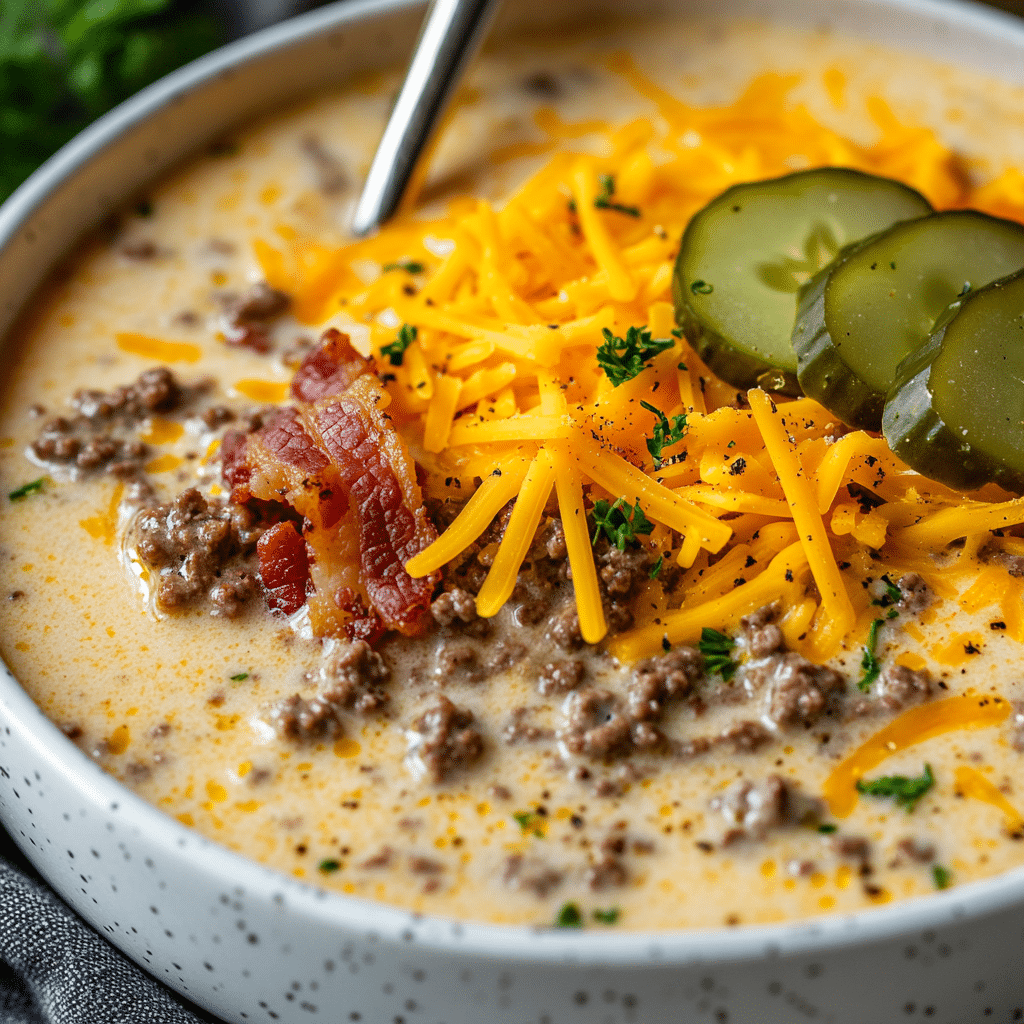 Instant Pot Cheeseburger Soup