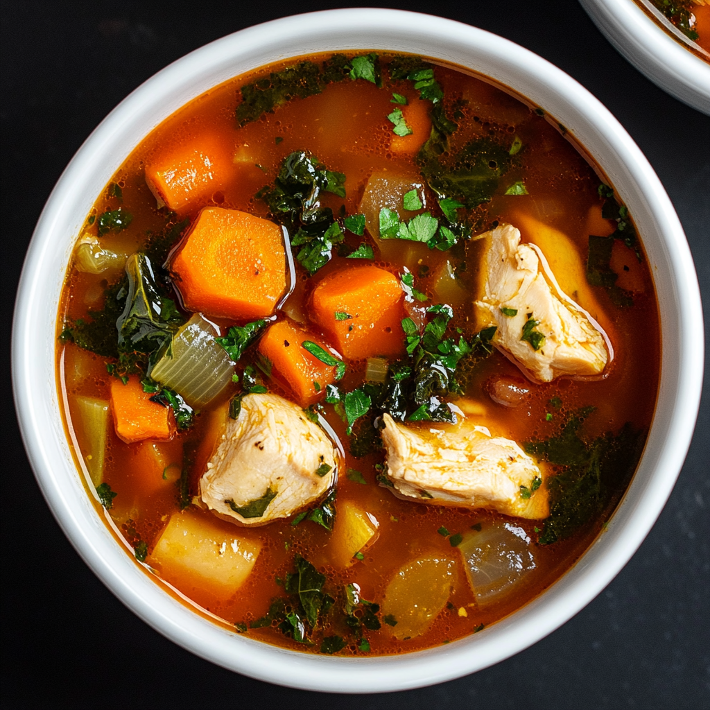 Chunky Turkey Spinach Soup
