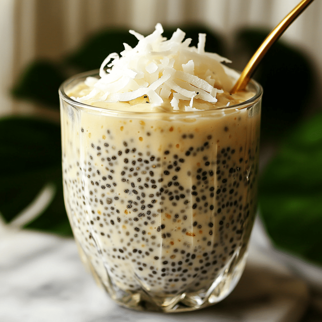 Easy Coconut Chia Pudding Recipe (Coconut Raffaello)