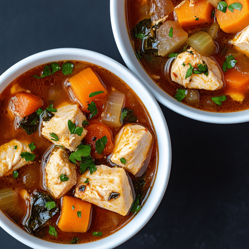 Chunky Turkey Spinach Soup