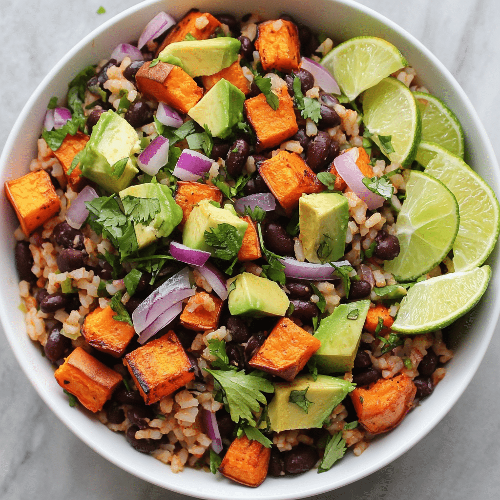 Sweet Potato Black Bean Rice Bowl