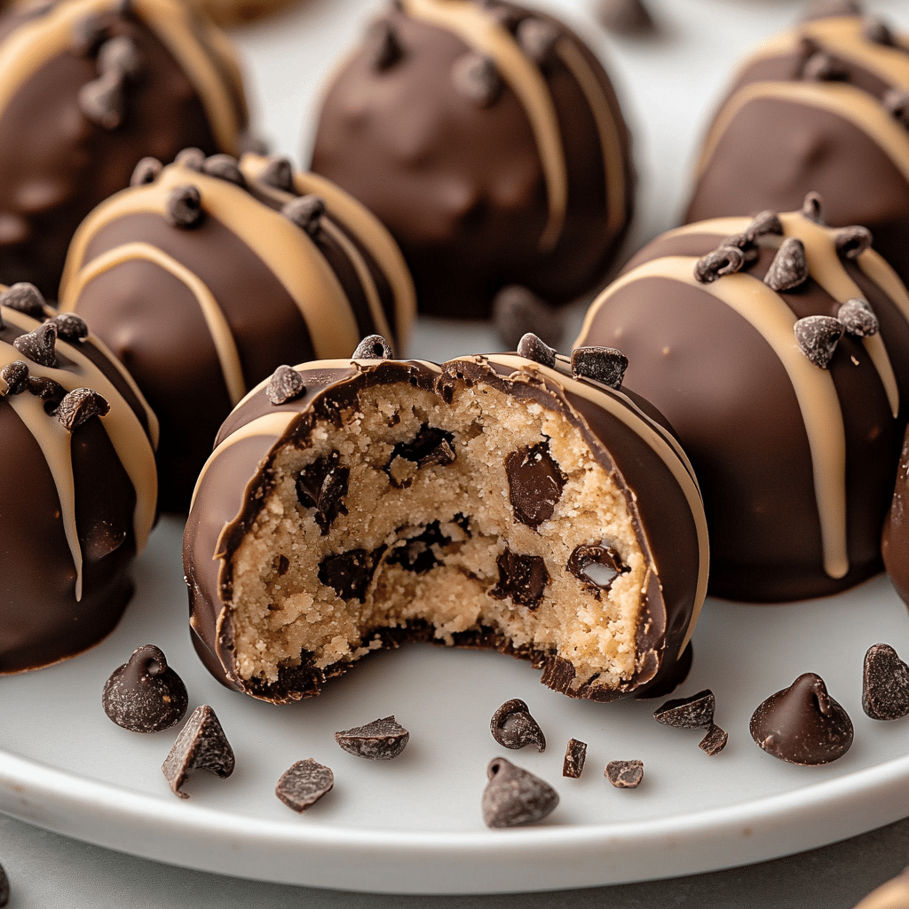 Chocolate Peanut Butter Cookie Dough Bites