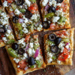 Greek Veggie Pizza Squares