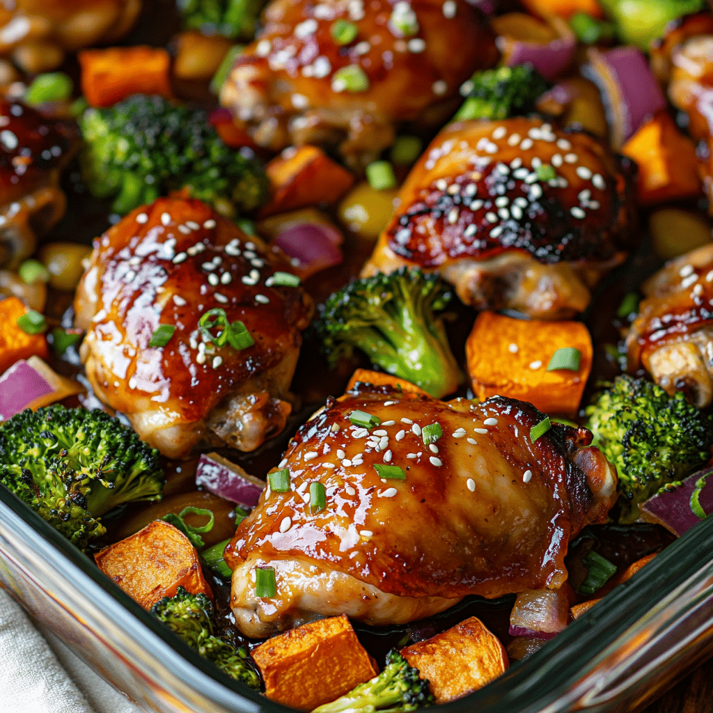 Honey Soy Baked Chicken and Veggies