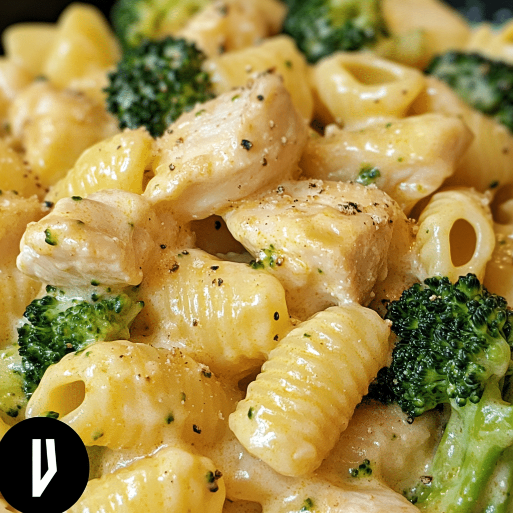 Broccoli Cheddar Mac and Cheese with Chicken