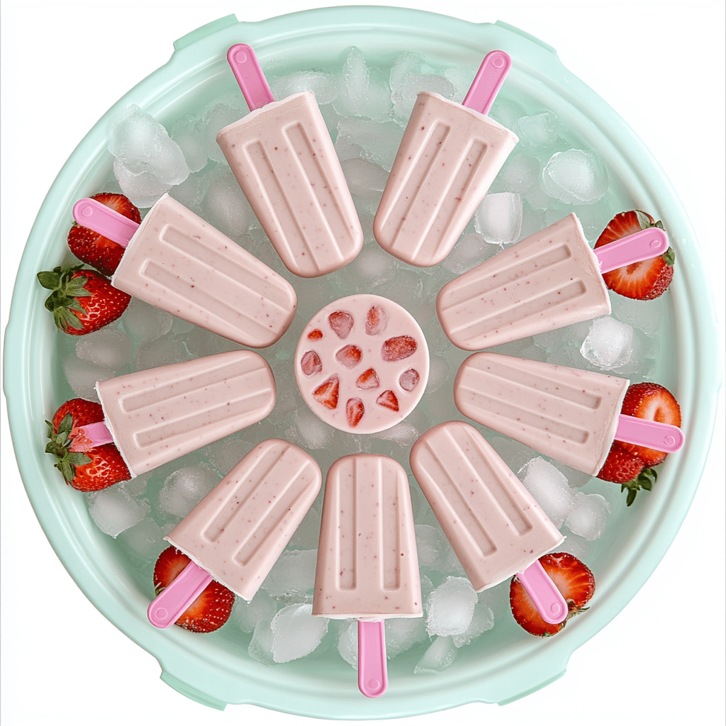 Strawberry Popsicles for Kids