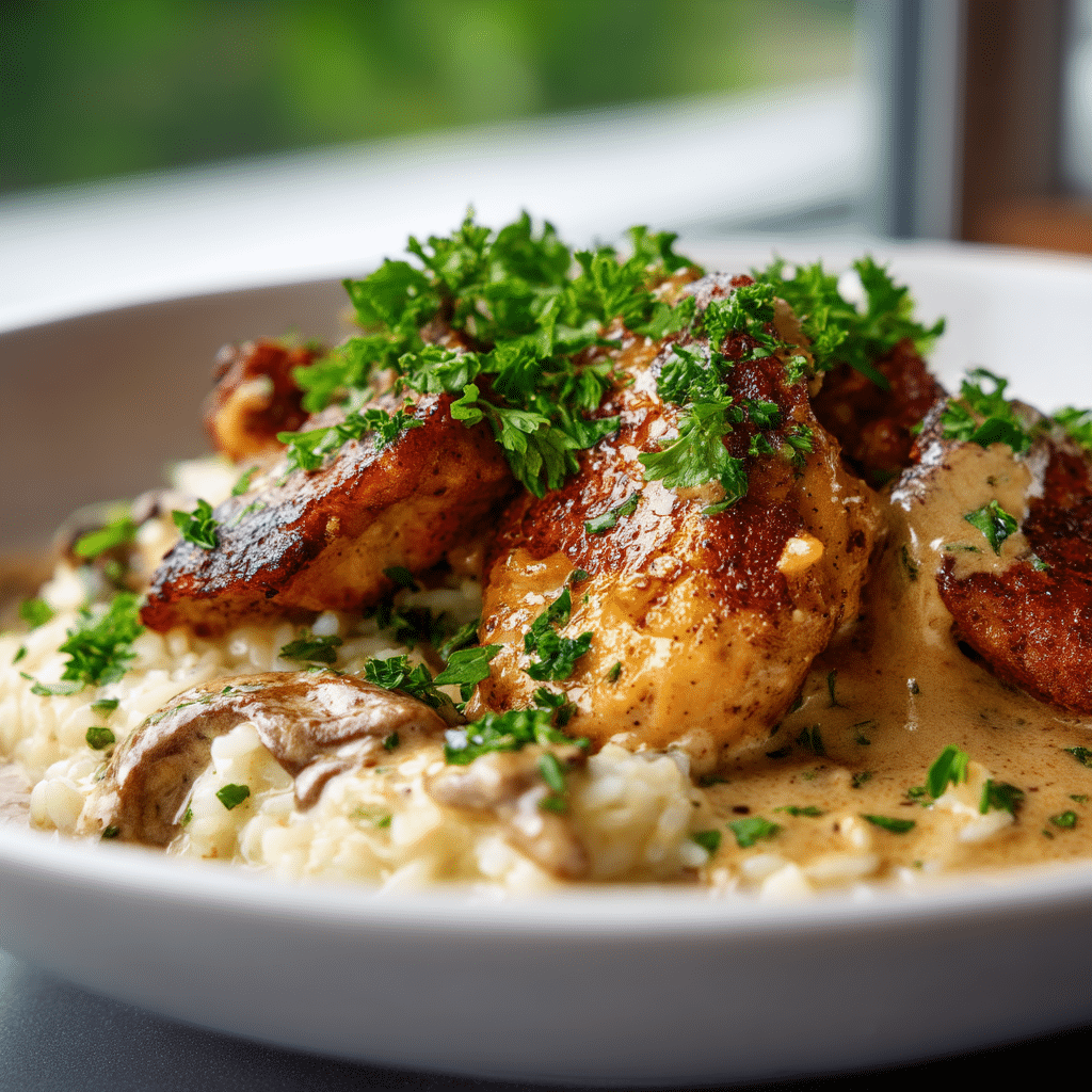 Creamy Smothered Chicken and Rice