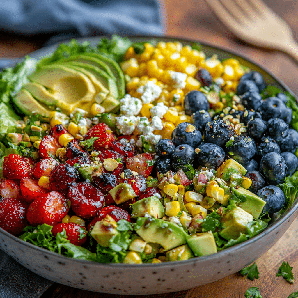 Strawberry Avocado Corn Salad
