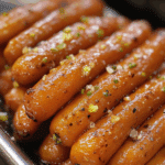 Tangy Lemon Garlic Roasted Carrots