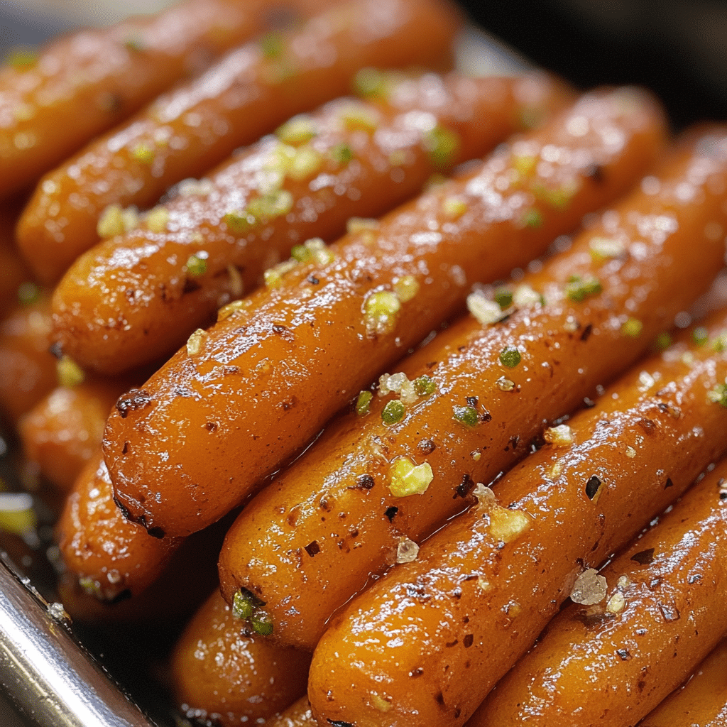 Tangy Lemon Garlic Roasted Carrots
