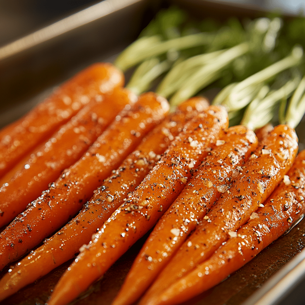 Tangy Lemon Garlic Roasted Carrots