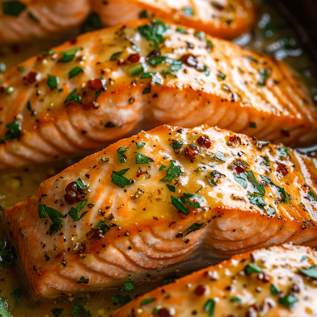 Baked Salmon with Buttery Honey Mustard Sauce