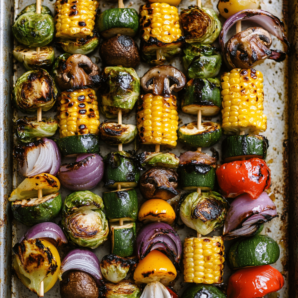 Grilled Vegetable Kabobs with Fajita Butter