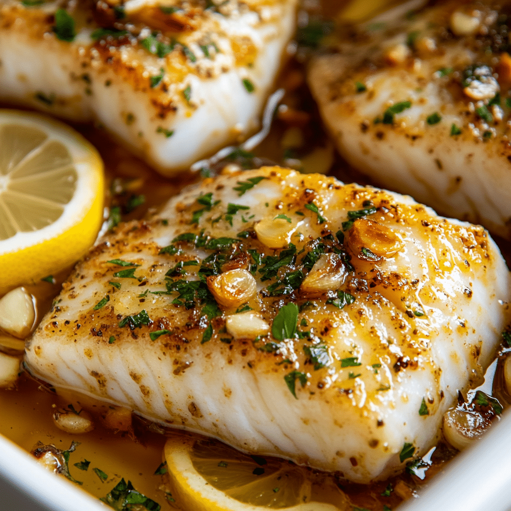 Lemon Butter Baked Cod