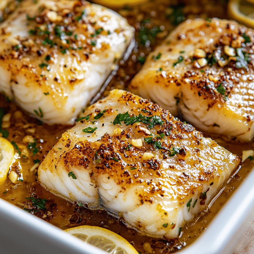 Lemon Butter Baked Cod