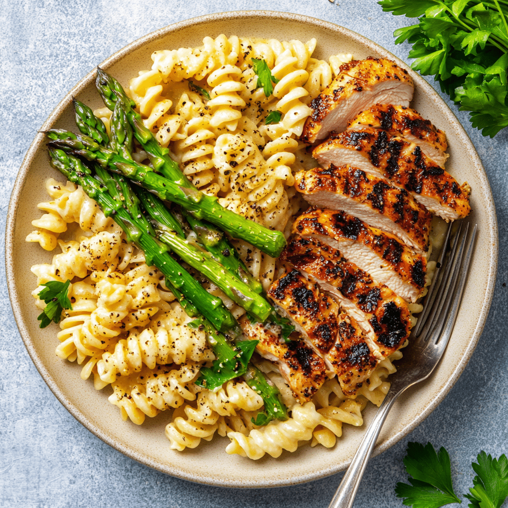 Creamy Chicken Asparagus Pasta