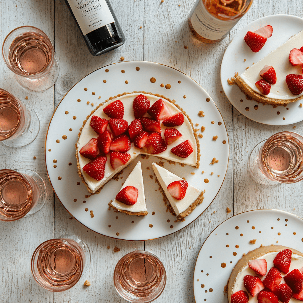 No Bake Rhubarb Cheesecake