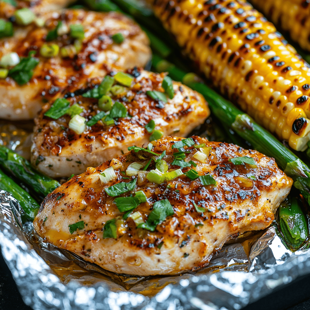 Honey-Lime Chicken and Veggies in Foil