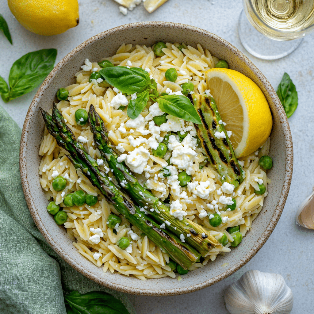 Fresh Spring Pasta Primavera with Feta