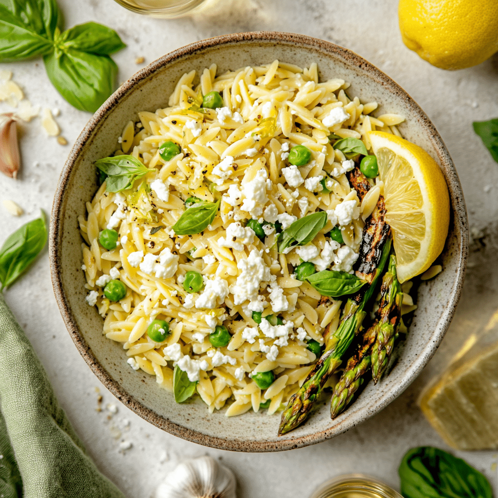 Fresh Spring Pasta Primavera with Feta