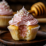Rhubarb Honey Cupcakes
