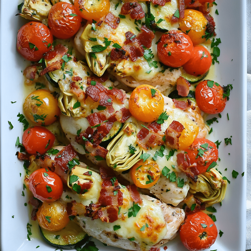 Baked Italian Chicken and Vegetables