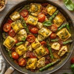 Chicken Ravioli with Pesto and Veggies