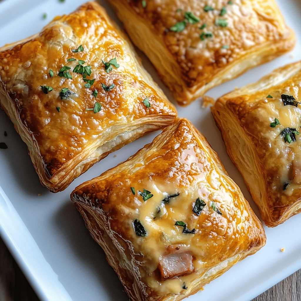 Ham Cheese & Spinach Puffs