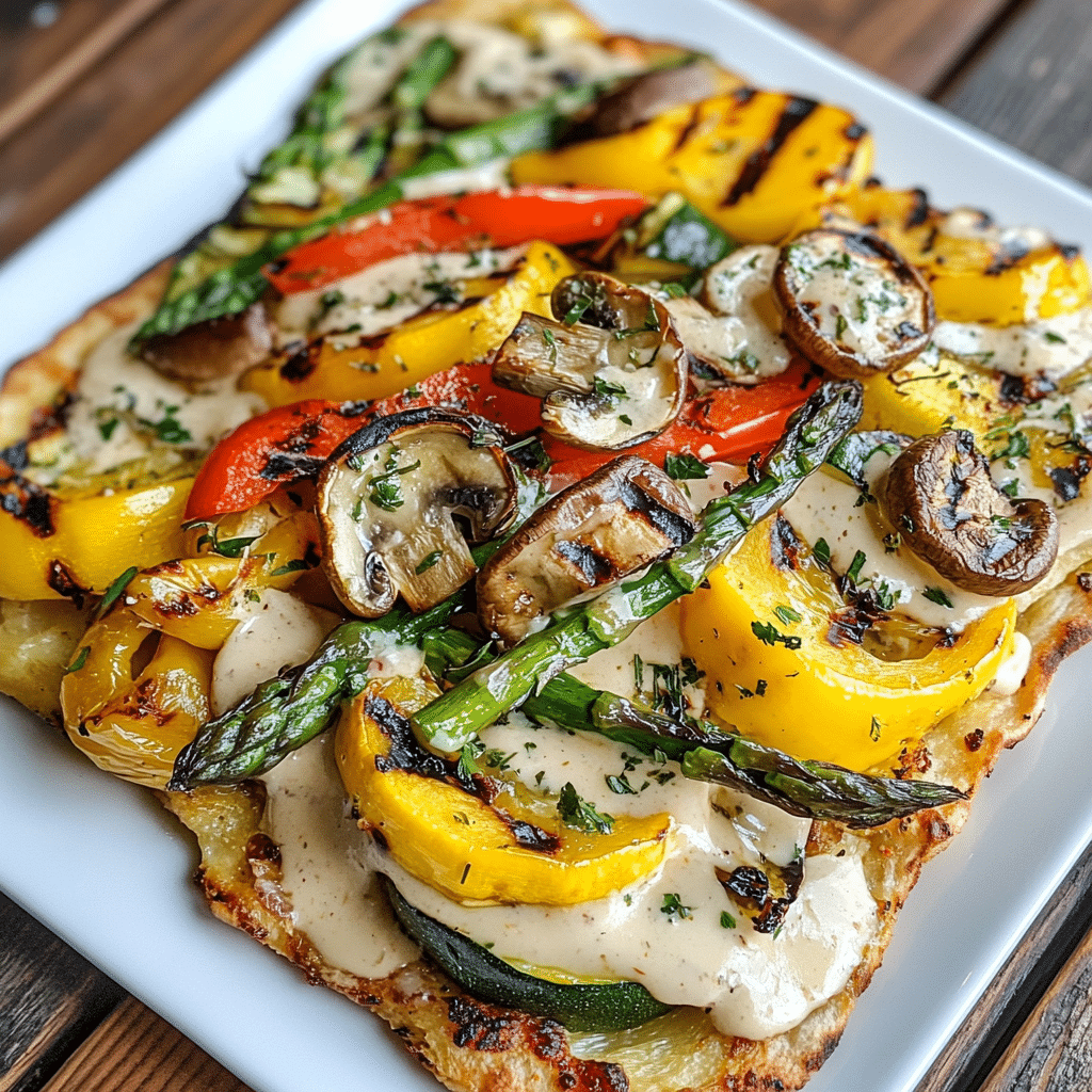 Grilled Veggie French Onion Flatbreads
