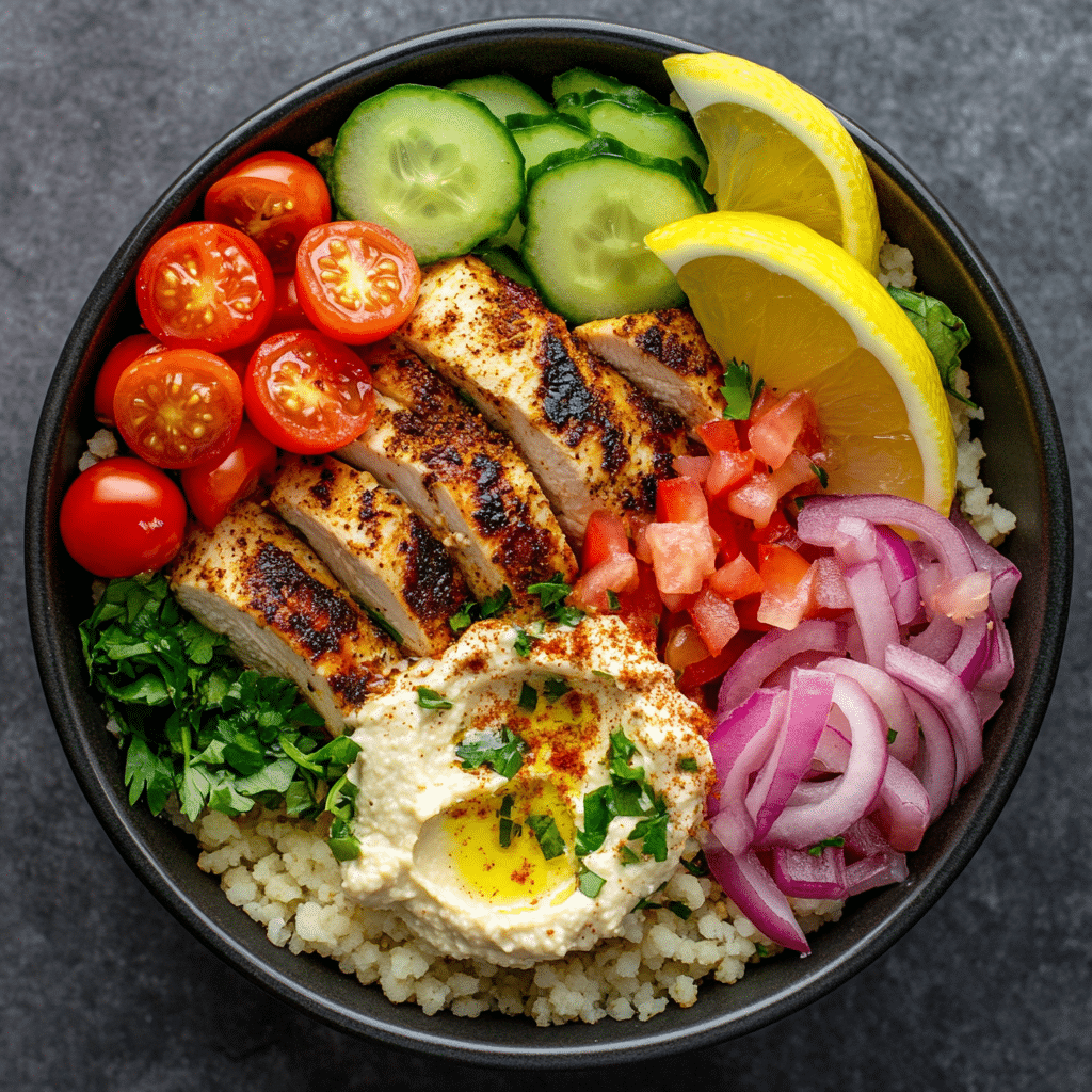 Spicy Mediterranean Lunch Bowl Recipe (Meal Prep Option)