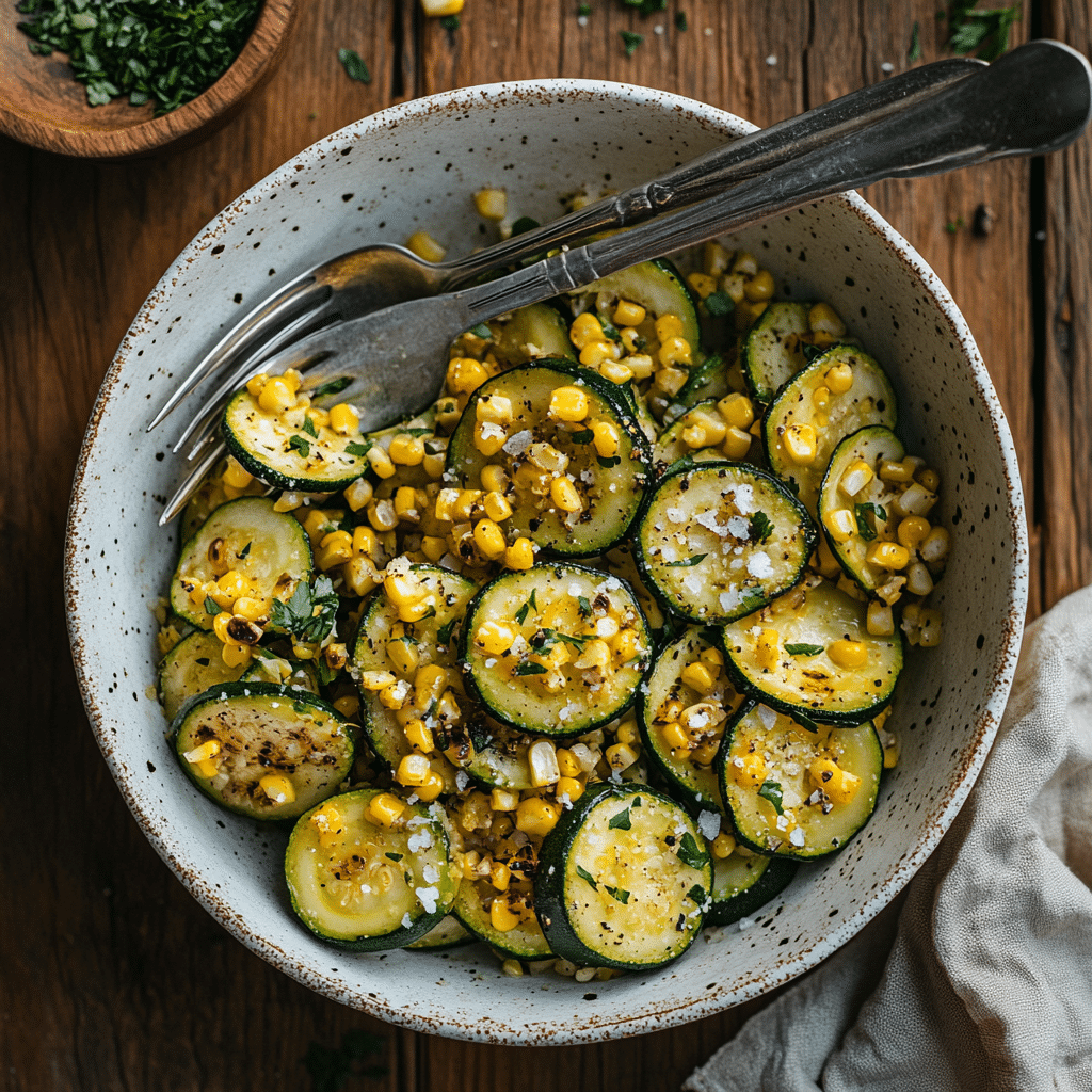 Roasted Zucchini and Corn